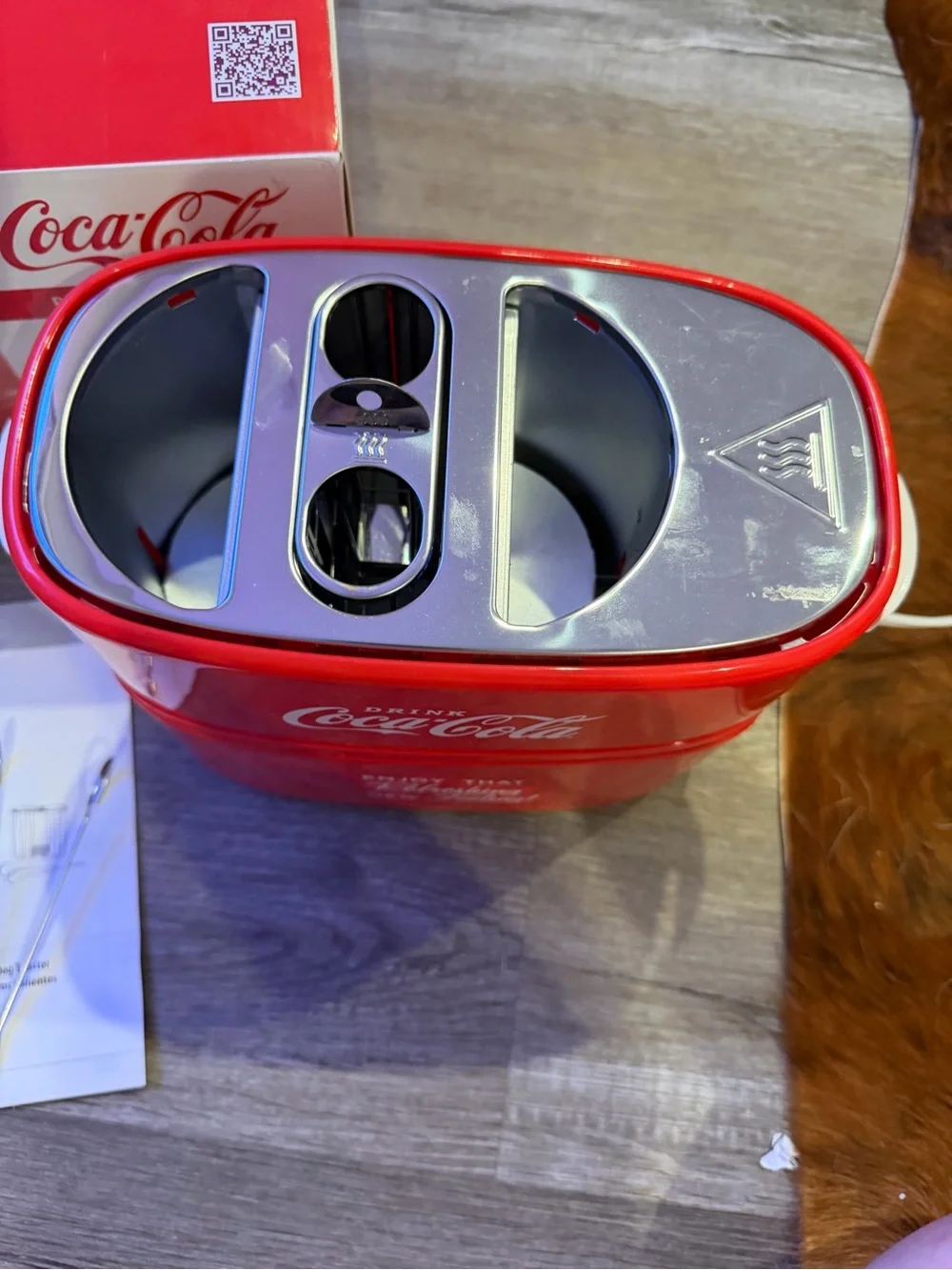 Coca-Cola Red Pop-Up Hot Dog Toaster with Classic Logo